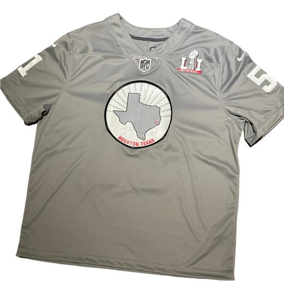 NFL Nike Dri Fit SuperBowl 51 Houston Texas Gray Jersey Mens XXL - Picture 1 of 10
